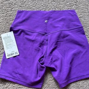 NWT Lululemon Align shorts 6” College Purple size 10